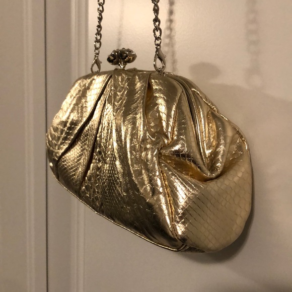 Vintage faux snakeskin clutch/purse - Picture 3 of 6